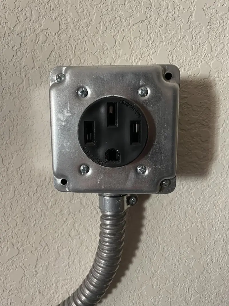 NEMA 14-50 outlet installed for Electrical Panel Upgrade in Galax